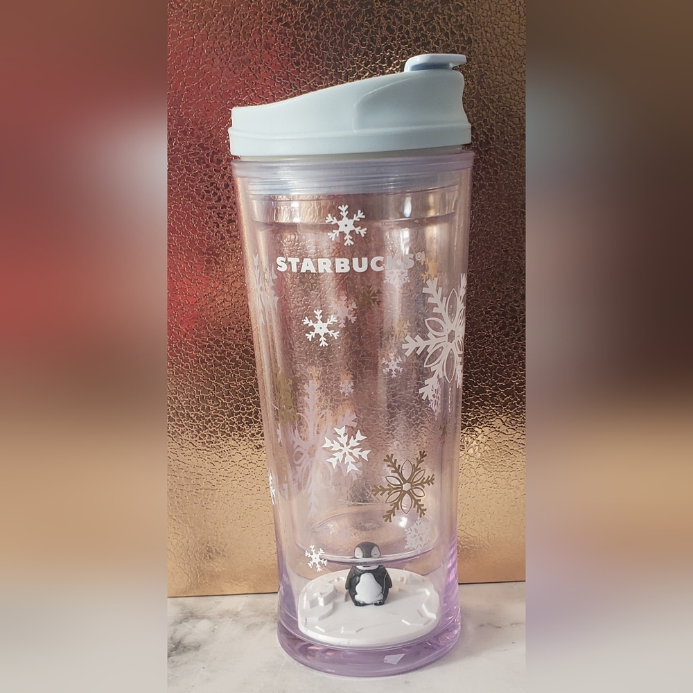 2010 Starbucks Small World Tumbler Pigeon Snowflake Japan Disney Parks RARE